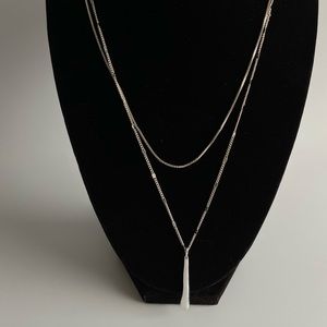 Jenny Bird Silver toned layered necklace